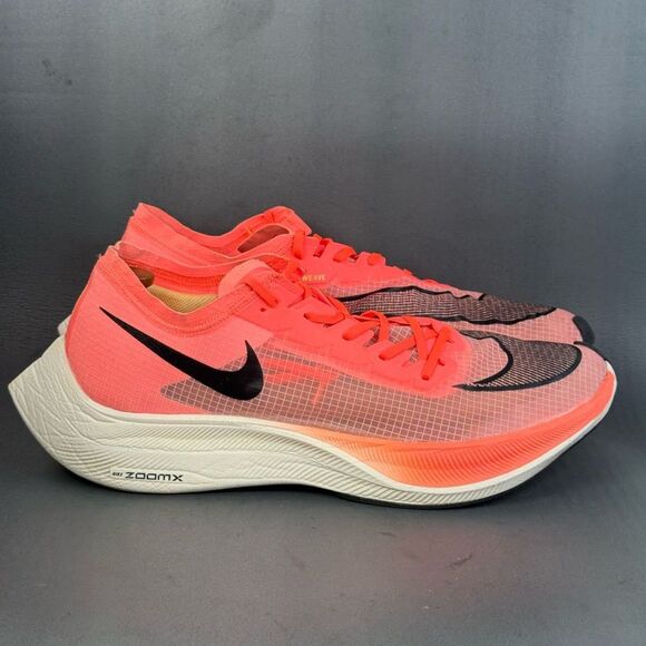 Nike ZoomX Vaporfly Next% Bright Mango athletic sneaker shoes mens size 15 - Picture 1 of 8